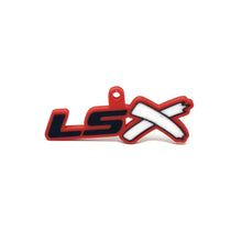 Load image into Gallery viewer, GM LSx Keychain Top Hook Border Color Choice with White X