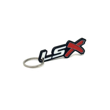 Load image into Gallery viewer, GM LSx Keychain Hole Hook Border Color Choice Red X