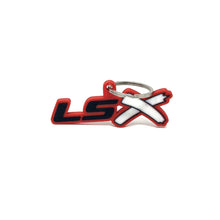 Load image into Gallery viewer, GM LSx Keychain Top Hook Border Color Choice with White X