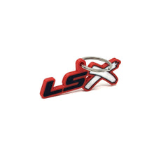 Load image into Gallery viewer, GM LSx Keychain Top Hook Border Color Choice with White X