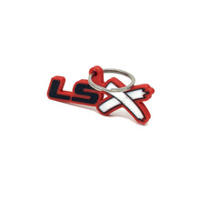 Load image into Gallery viewer, GM LSx Keychain Top Hook Border Color Choice with White X