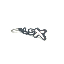 Load image into Gallery viewer, GM LSx See-Through Keychain Side Hook Border Color Choice with White X