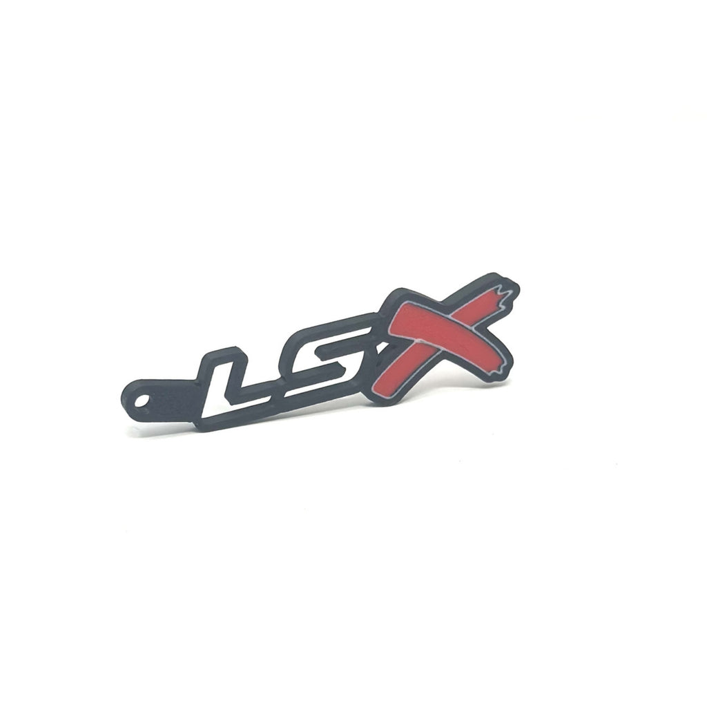 GM LSx See-Through Keychain Side Hook Border Color Choice with Red X