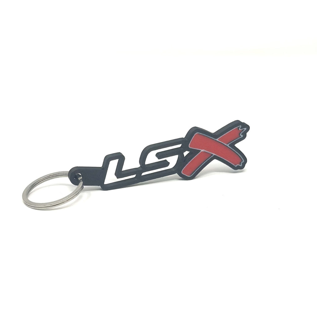 GM LSx See-Through Keychain Side Hook Border Color Choice with Red X