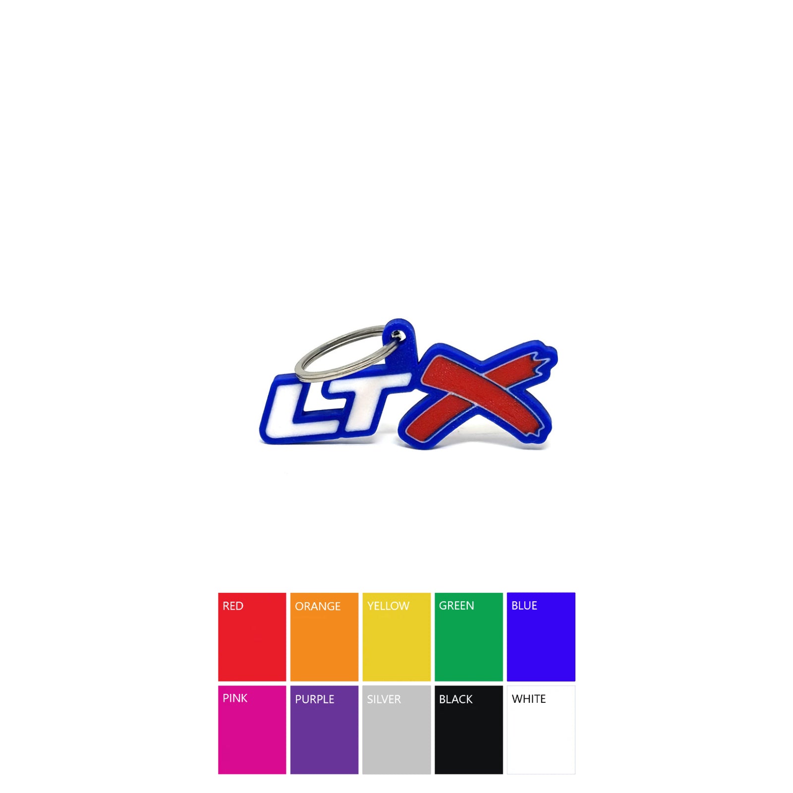 GM LTx Keychain Top Hook Color Choice Border
