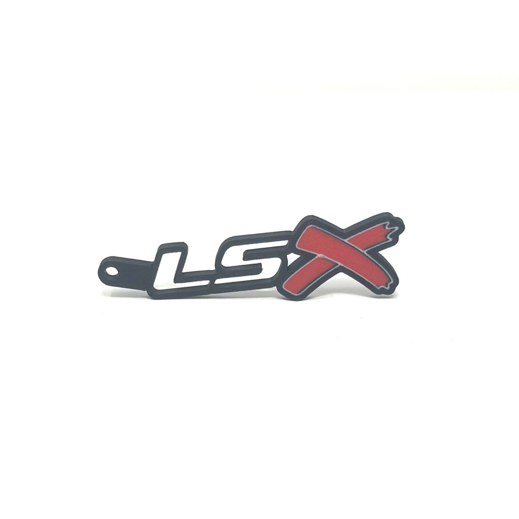 GM LSx See-Through Keychain Side Hook Border Color Choice with Red X