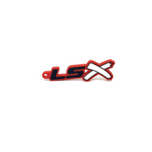 Load image into Gallery viewer, GM LSx Keychain Hole Hook Border Color Choice with White X
