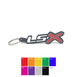GM LSx See-Through Keychain Side Hook Border Color Choice with Red X