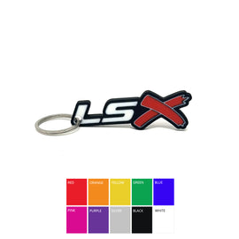 GM LSx Keychain Hole Hook Border Color Choice Red X