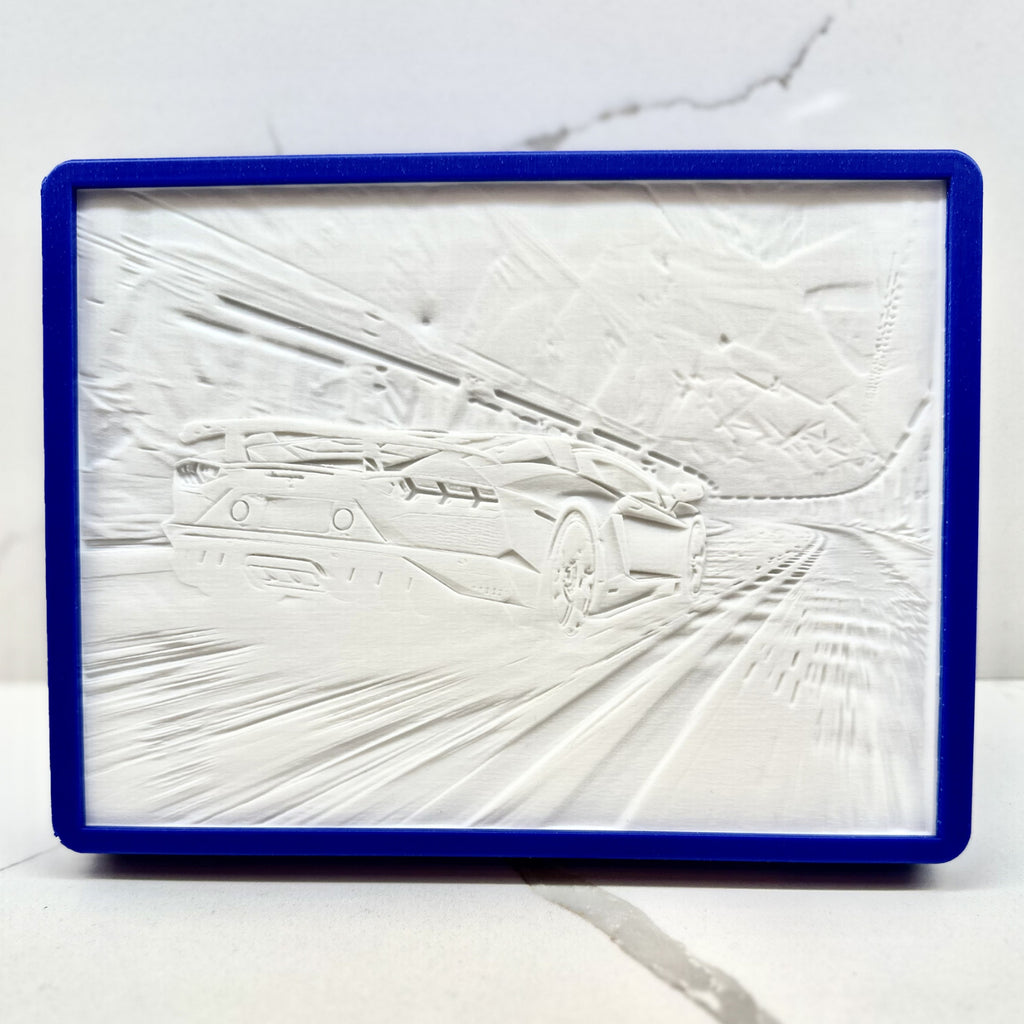 Lamborghini LED Light Up Lithophane Picture