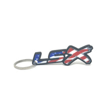 Load image into Gallery viewer, GM LSx American Flag Keychain Hole Hook Broder Color Choice