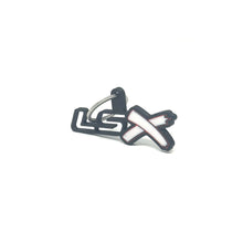 Load image into Gallery viewer, GM LSx See-Through Keychain Top Hook Border Color Choice with White X