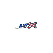 Load image into Gallery viewer, GM LTx American Flag Keychain Hole Hook LTx Color Choice Border
