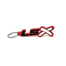 Load image into Gallery viewer, GM LSx Keychain Side Hook Border Color Choice with White X