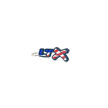 Load image into Gallery viewer, GM LTx American Flag Keychain Hole Hook LTx Color Choice Border