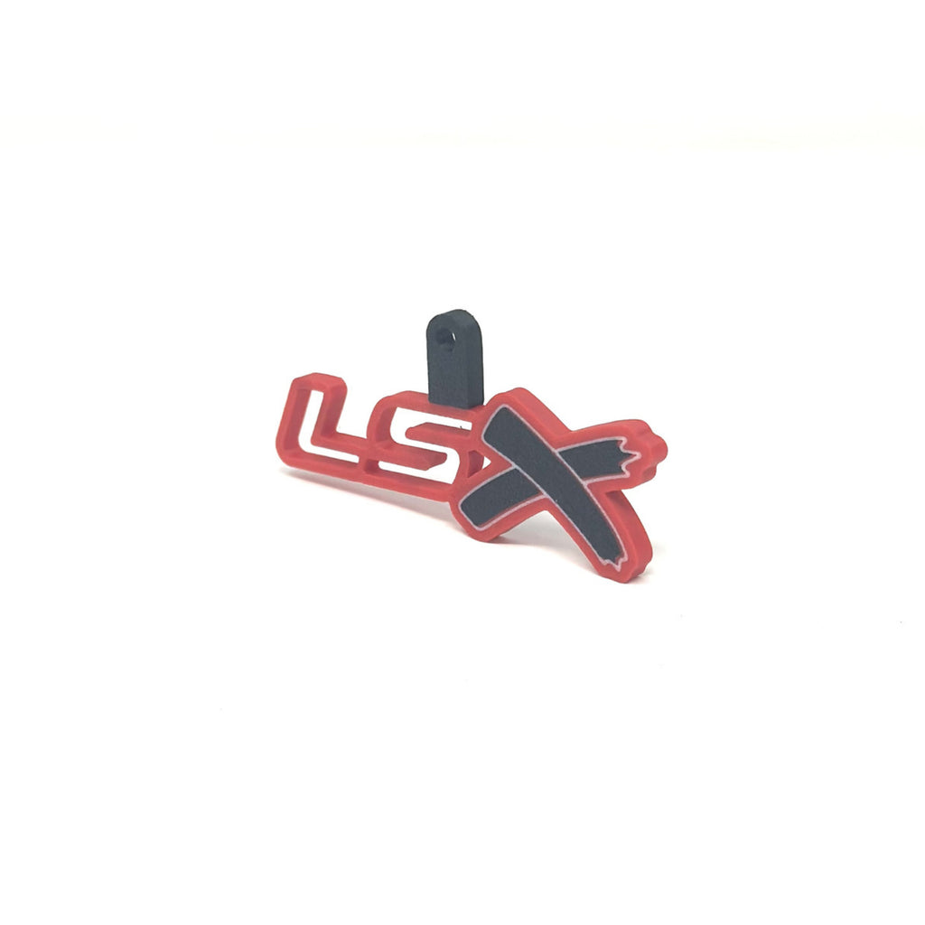 GM LSx See-Through Keychain Top Hook Border Color Choice with Black X