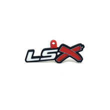 Load image into Gallery viewer, GM LSx Keychain Top Hook Border Color Choice with Red X