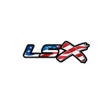 GM LSx American Flag Keychain Side Hook Two Tone Border