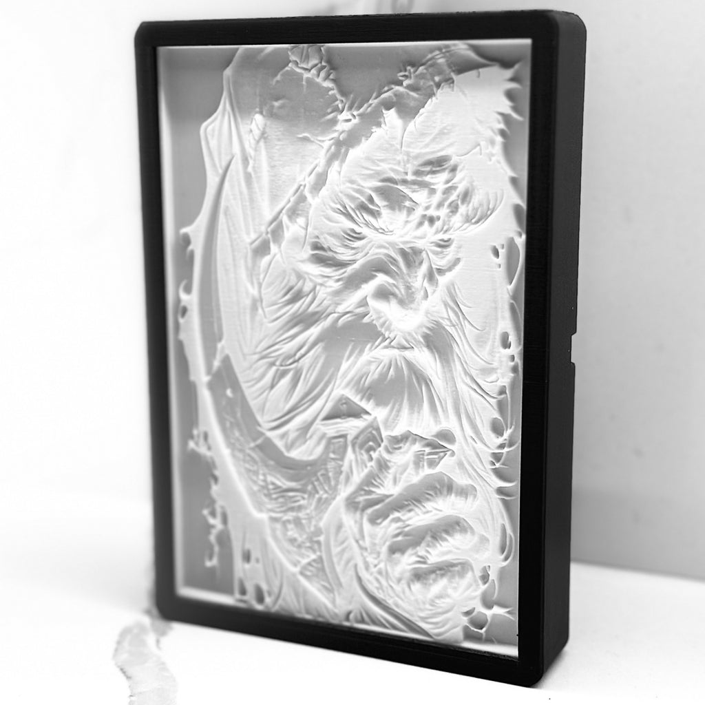 Fantasy Assassin Hatchet Wizard LED Light Up Lithophane Picture