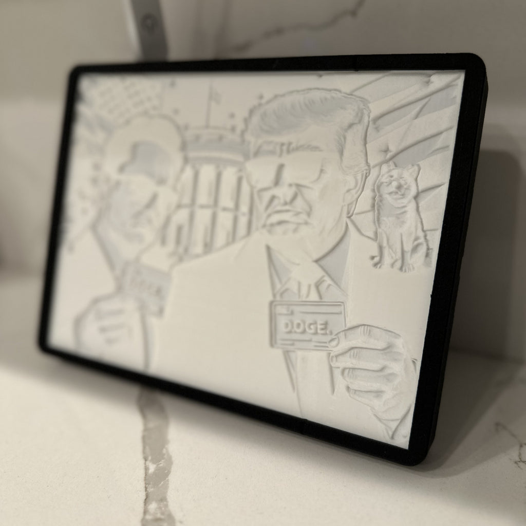 Trump & Elon DOGE Light Up Lithophane Department of Government Efficiency