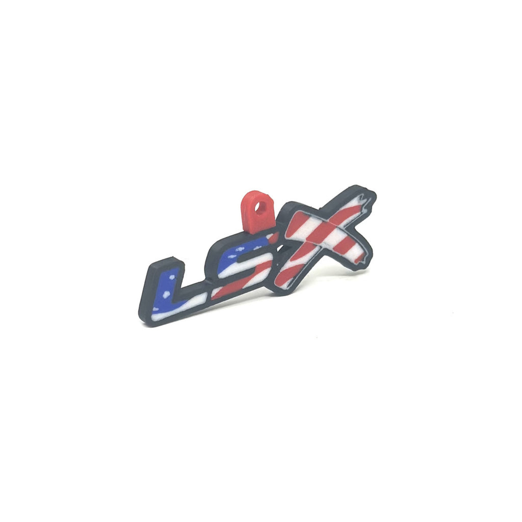GM LSx American Flag Keychain Top Hook Border Color Choice