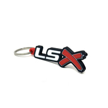 Load image into Gallery viewer, GM LSx Keychain Side Hook Border Color Choice with Red X