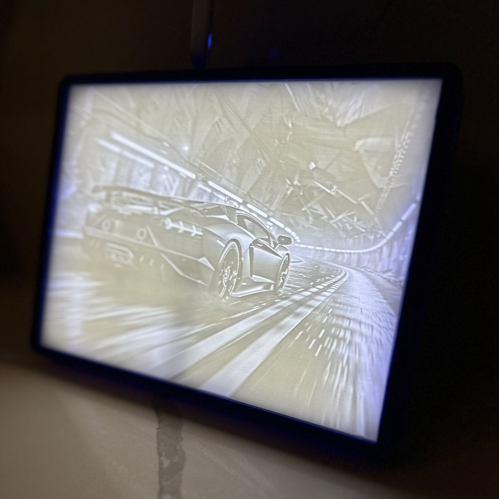 Lamborghini LED Light Up Lithophane Picture