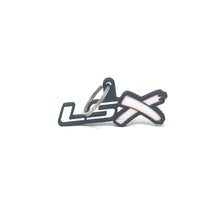 Load image into Gallery viewer, GM LSx See-Through Keychain Top Hook Border Color Choice with White X