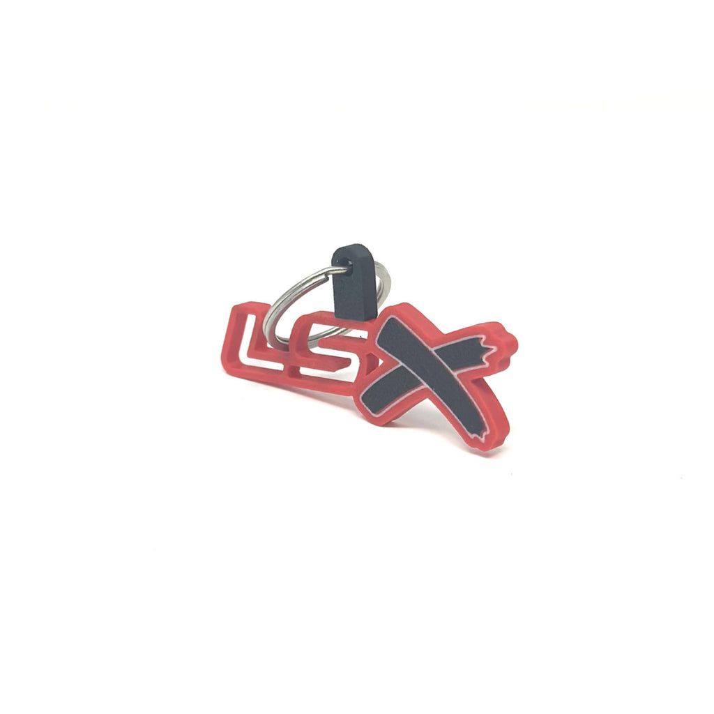 GM LSx See-Through Keychain Top Hook Border Color Choice with Black X
