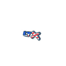 Load image into Gallery viewer, GM LTx American Flag Keychain Hole Hook LTx Color Choice Border