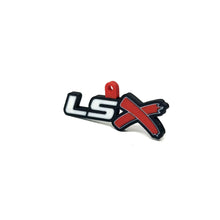 Load image into Gallery viewer, GM LSx Keychain Top Hook Border Color Choice with Red X