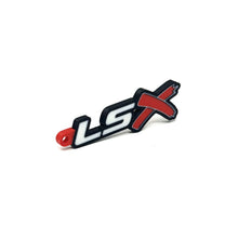 Load image into Gallery viewer, GM LSx Keychain Side Hook Border Color Choice with Red X