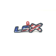 Load image into Gallery viewer, GM LSx American Flag Keychain Top Hook Border Color Choice