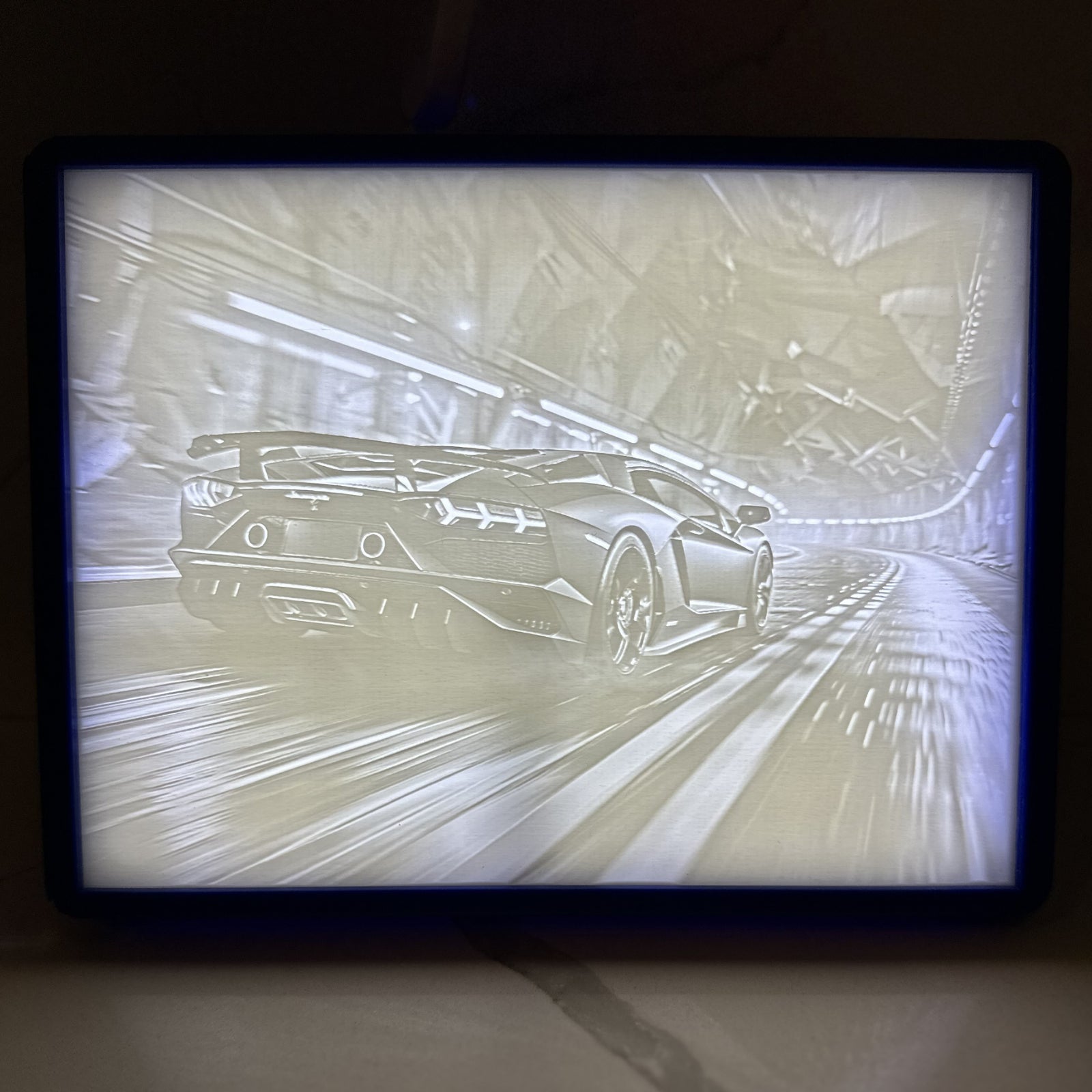Lamborghini LED Light Up Lithophane Picture