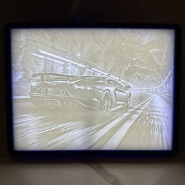 Lamborghini LED Light Up Lithophane Picture