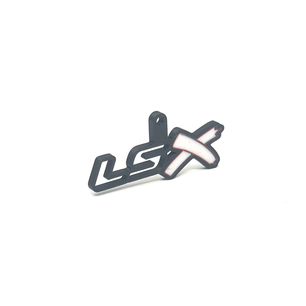 GM LSx See-Through Keychain Top Hook Border Color Choice with White X