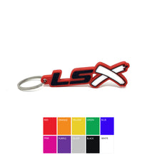 Load image into Gallery viewer, GM LSx Keychain Side Hook Border Color Choice with White X