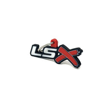 Load image into Gallery viewer, GM LSx Keychain Top Hook Border Color Choice with Red X