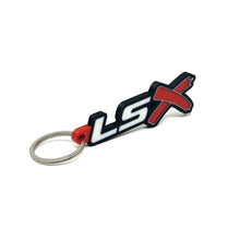 Load image into Gallery viewer, GM LSx Keychain Side Hook Border Color Choice with Red X