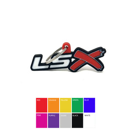GM LSx Keychain Top Hook Border Color Choice with Red X
