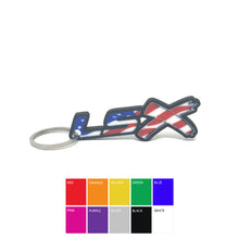 Load image into Gallery viewer, GM LSx American Flag Keychain Hole Hook Broder Color Choice