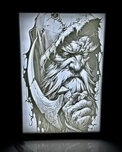 Load image into Gallery viewer, Fantasy Assassin Hatchet Wizard LED Light Up Lithophane Picture