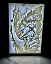Load image into Gallery viewer, Fantasy Assassin Hatchet Wizard LED Light Up Lithophane Picture