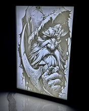 Load image into Gallery viewer, Fantasy Assassin Hatchet Wizard LED Light Up Lithophane Picture