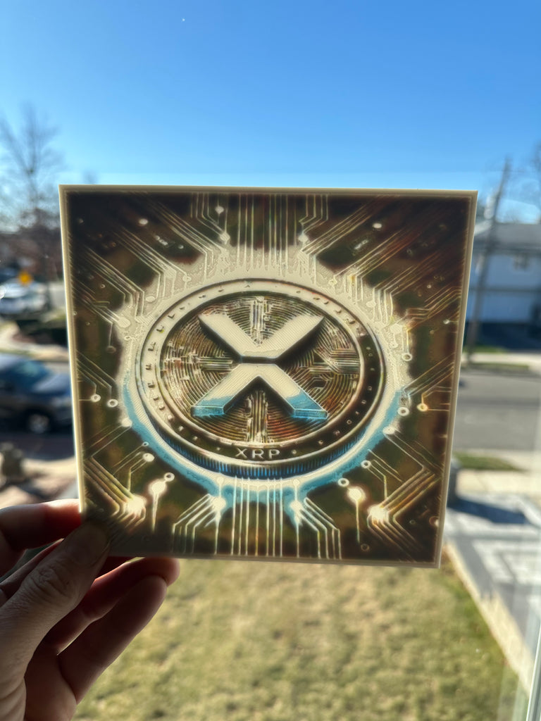 XRP Crypto Coin Colorful LED Light Up Lithophane