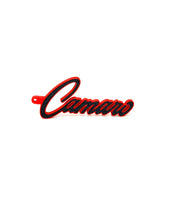 Load image into Gallery viewer, GM Chevy Old School Camaro Badge Keychain with Border