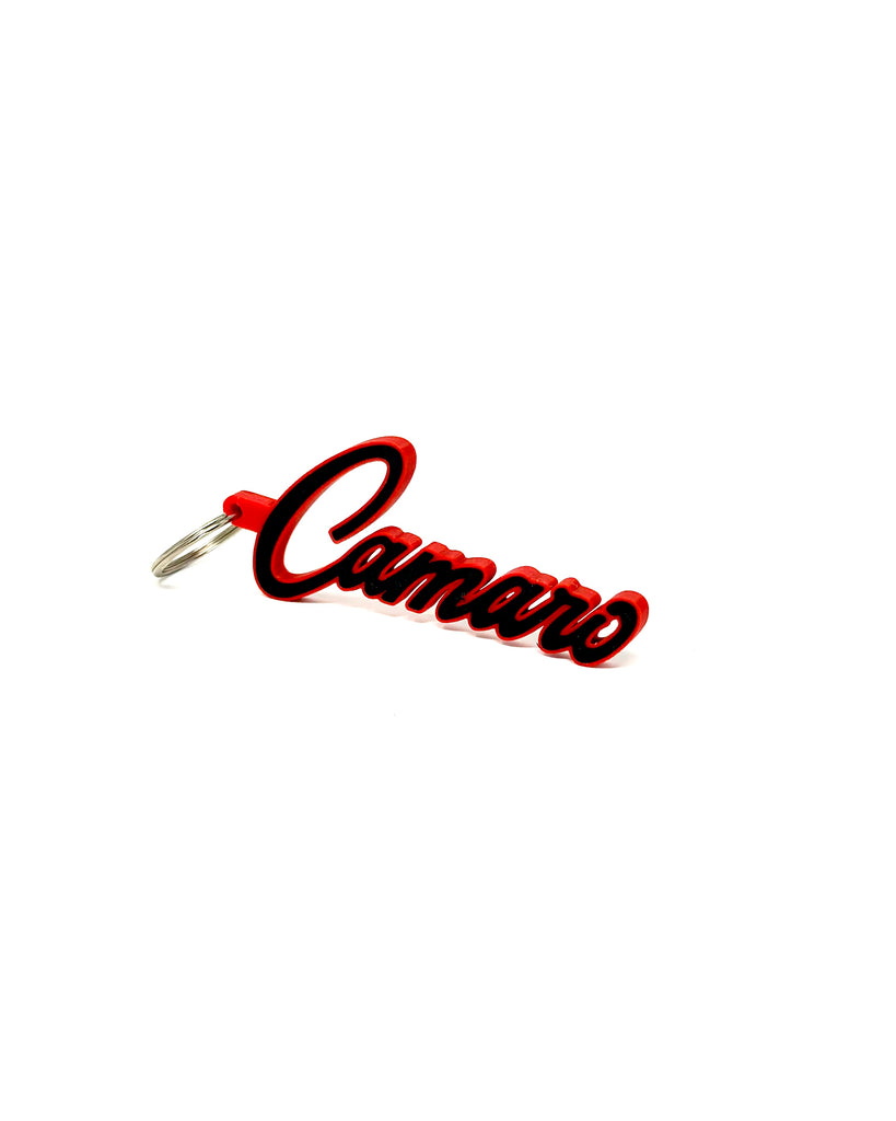 GM Chevy Old School Camaro Badge Keychain with Border