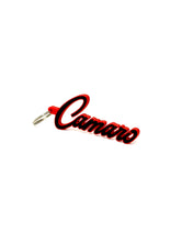 Load image into Gallery viewer, GM Chevy Old School Camaro Badge Keychain with Border