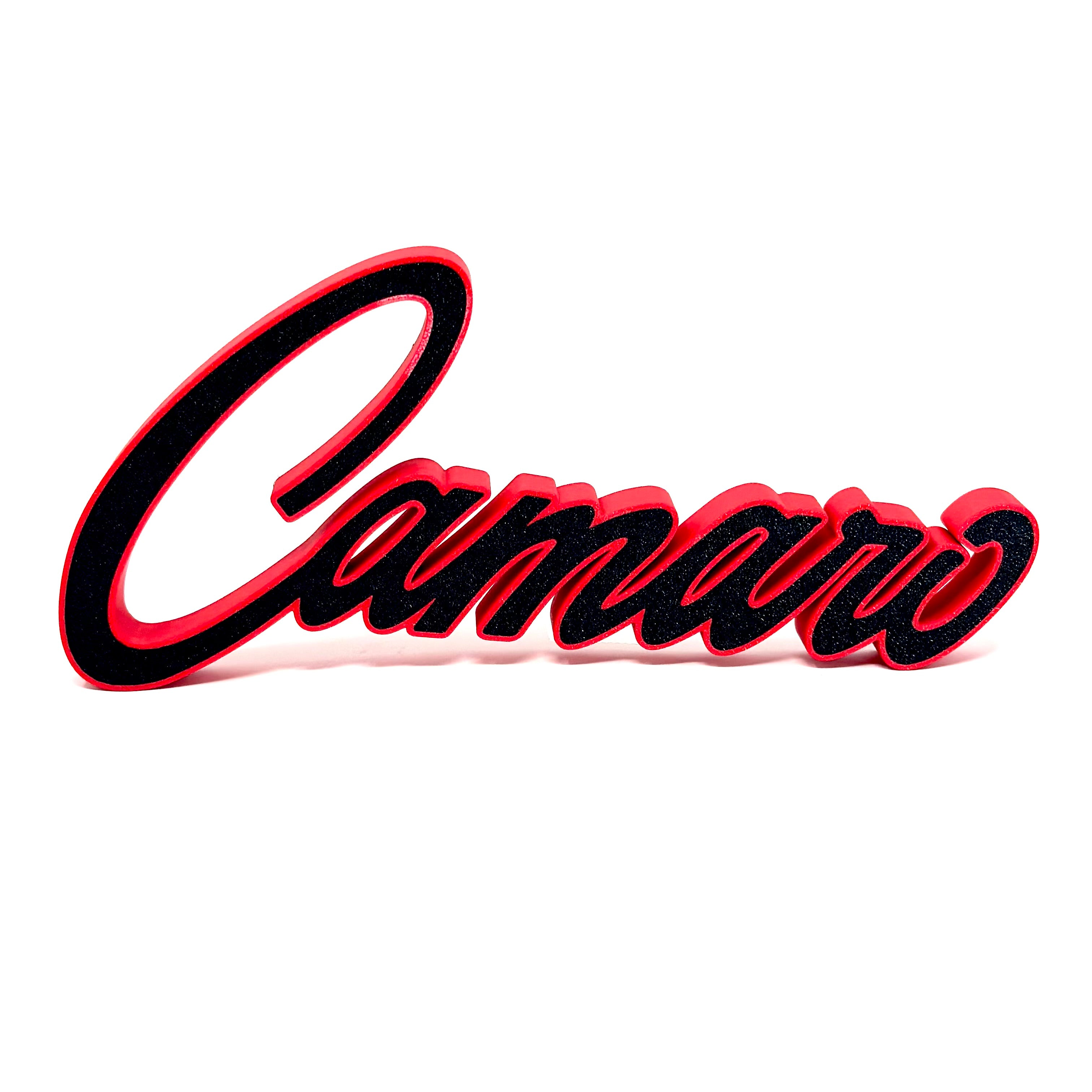 Chevy Early Camaro Badge Tool Box Desk Art Topper with Border