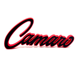 Chevy Early Camaro Badge Tool Box Desk Art Topper with Border